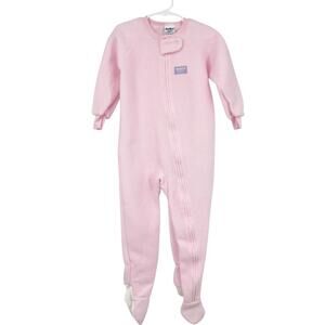 Osh Kosh B'Gosh VINTAGE Pink Footed Pajama Sleeper Zip up Fleece Baby Size 3T